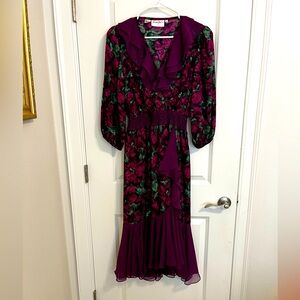 Susan Freis Woman’s Dress with Ruffles; Size Small